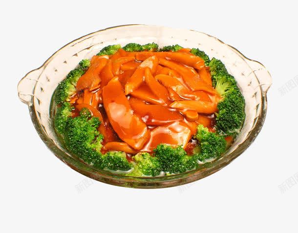 一盘红烧杏鲍菇png免抠素材_新图网 https://ixintu.com 产品实物 杏鲍菇 美食 菜肴
