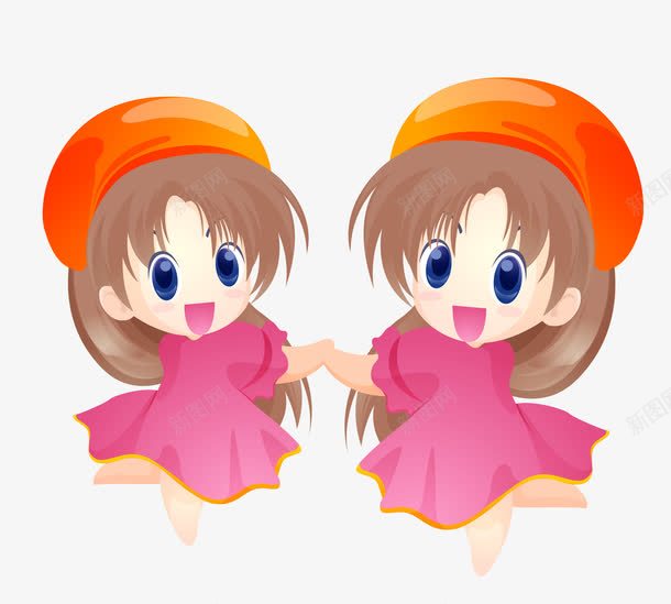 双胞胎png免抠素材_新图网 https://ixintu.com 双胞胎 可爱 大小相同 姐妹 姐妹情深 相同