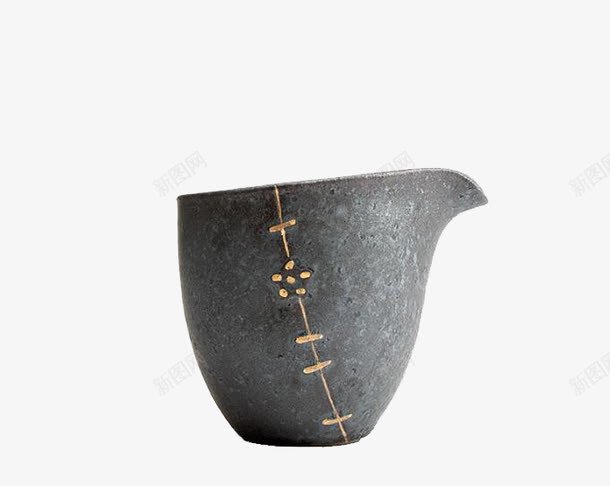 银斑金缮公道杯png免抠素材_新图网 https://ixintu.com 产品实物 公道杯 日用百货
