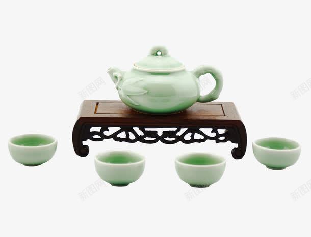 一套茶具png免抠素材_新图网 https://ixintu.com 产品实物 茶具 茶几 茶壶 茶杯