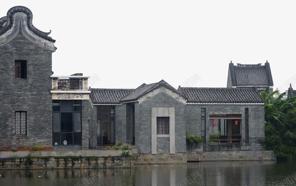 江南小镇古建筑png免抠素材_新图网 https://ixintu.com 古建筑 小镇 江南 河边