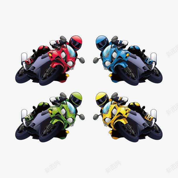 彩色摩托png免抠素材_新图网 https://ixintu.com 彩色摩托车 摩托车 骑摩托车