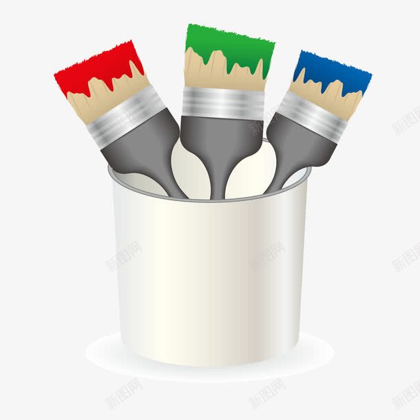 喷漆矢量图eps免抠素材_新图网 https://ixintu.com 刷子 桶 矢量喷漆元素 矢量图