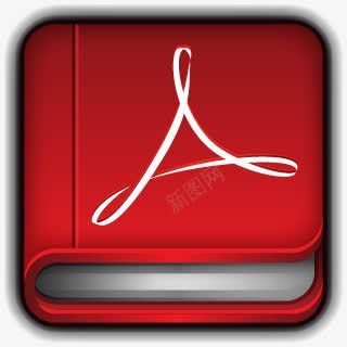 PDF读者圆角方形图标png_新图网 https://ixintu.com Adobe PDF pdf reader 读者