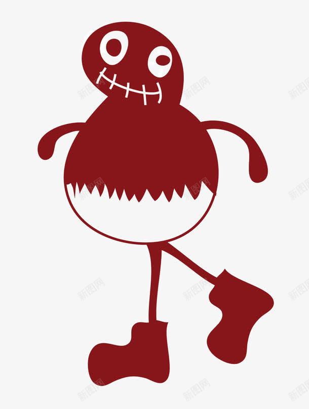 穿鞋子的怪兽png免抠素材_新图网 https://ixintu.com 一只 卡通 图案 怪兽 手绘 简图 紫红色 鞋子