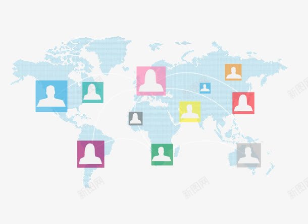 地图各地分布人员png免抠素材_新图网 https://ixintu.com 分布人员 地图 地图各地分布人员