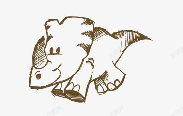 手绘恐龙psd免抠素材_新图网 https://ixintu.com 榫 鎭愰緳 鎵嬬粯鎭愰緳