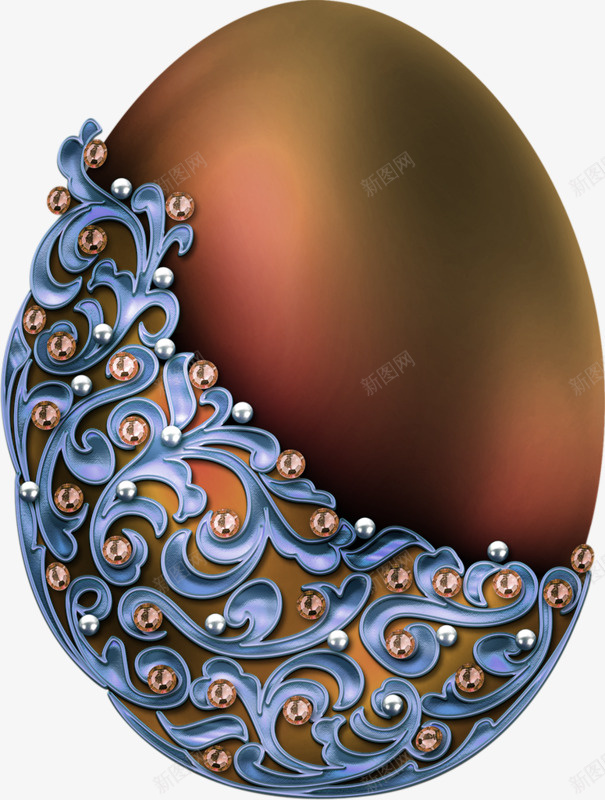金色花纹彩蛋装饰图案png免抠素材_新图网 https://ixintu.com 免抠PNG 彩蛋 花纹 装饰图案 金色