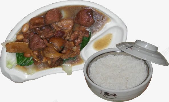 花生焖猪手饭png免抠素材_新图网 https://ixintu.com 套餐 米饭 花生 花生焖猪手饭 食物 餐饮