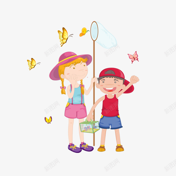 童年趣事psd免抠素材_新图网 https://ixintu.com 儿童 卡通人物 童年伙伴 童年趣事 致童年 蝴蝶