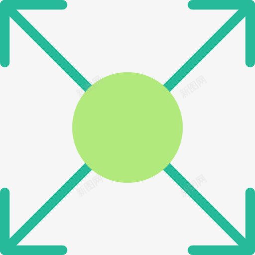 扩大图标png_新图网 https://ixintu.com 全屏 多媒体选项 定位 扩展 接口 箭头方向