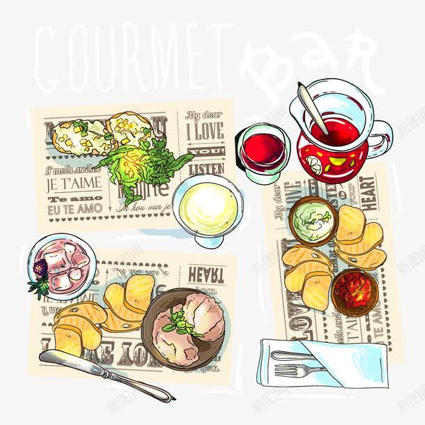 食物套餐矢量图ai免抠素材_新图网 https://ixintu.com 椋熺墿 濂楅 绠 鍕剧嚎 鍗 矢量图