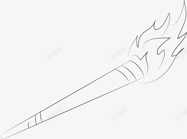 手绘的火炬图标png_新图网 https://ixintu.com PNG图形 PNG装饰 手绘 火炬 焰火 装饰