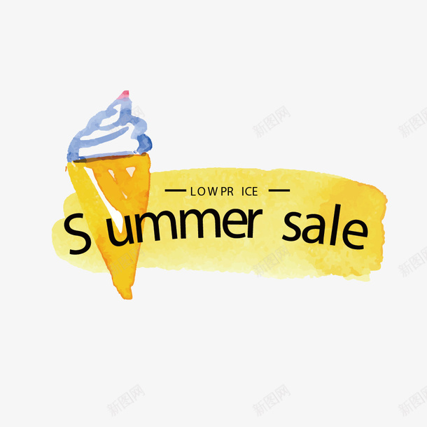 夏季促销小清新标签矢量图eps免抠素材_新图网 https://ixintu.com 冰淇淋 卡通标签 夏季促销 小清新 装饰图案 矢量图
