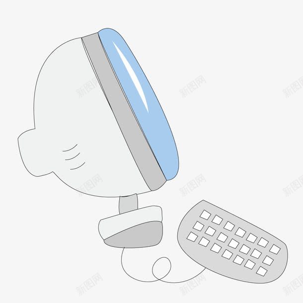 带键盘台式电脑png免抠素材_新图网 https://ixintu.com 台式 台式电脑 带键盘电脑 电脑 电脑矢量