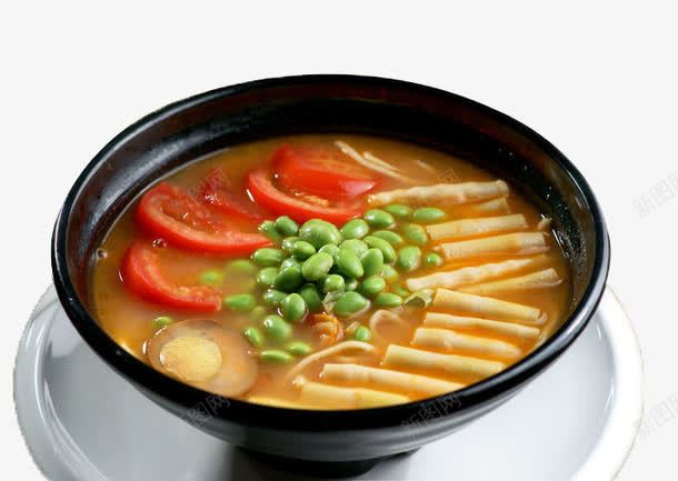 番茄笋干面png免抠素材_新图网 https://ixintu.com 产品实物 美食番茄 豆子