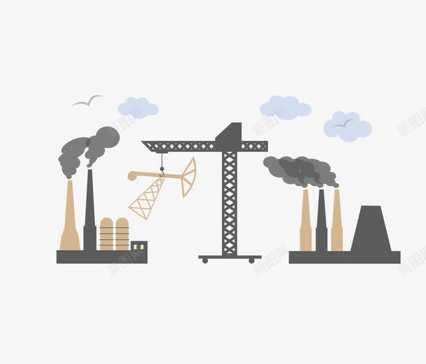 正在运行中的化工厂矢量图ai免抠素材_新图网 https://ixintu.com 冒烟 化工厂 工厂 矢量工厂 矢量图