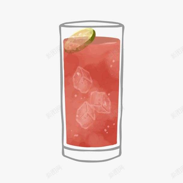 粉色的杯装饮料矢量图ai免抠素材_新图网 https://ixintu.com 一杯 杯装饮料 粉色 矢量图