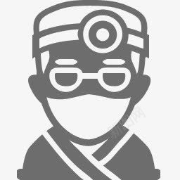 手绘灰色医生图标png_新图网 https://ixintu.com 医生 图标 灰色