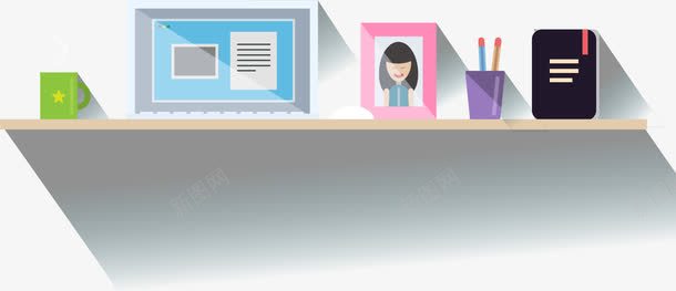手绘置物架png免抠素材_新图网 https://ixintu.com 手绘 生活 置物架