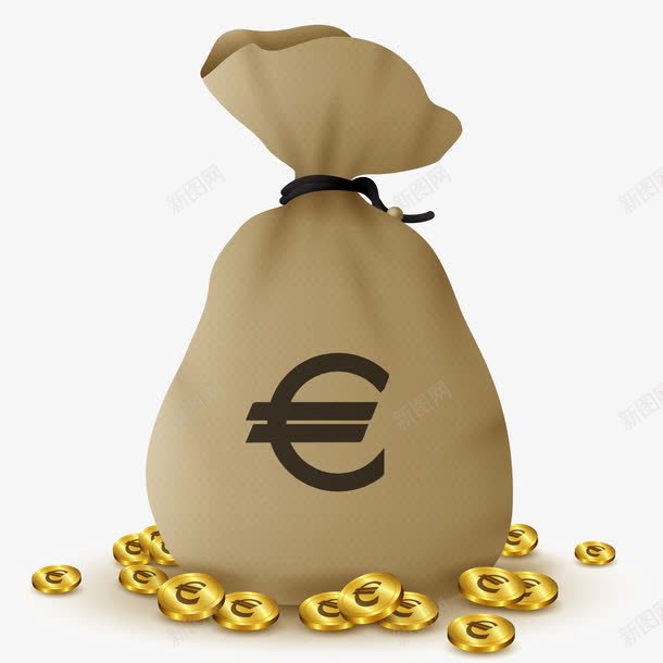 散落的金币png免抠素材_新图网 https://ixintu.com 发光的金币 宝藏 金币 钱袋子