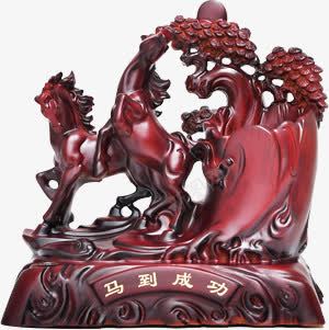 红色的雕像马到成功png免抠素材_新图网 https://ixintu.com 红色 雕像 马到成功