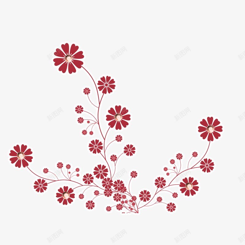 扣子花纹绳子圆框等彼岸桃花植物png免抠素材_新图网 https://ixintu.com 圆框等 彼岸桃花 扣子 植物 绳子 花纹