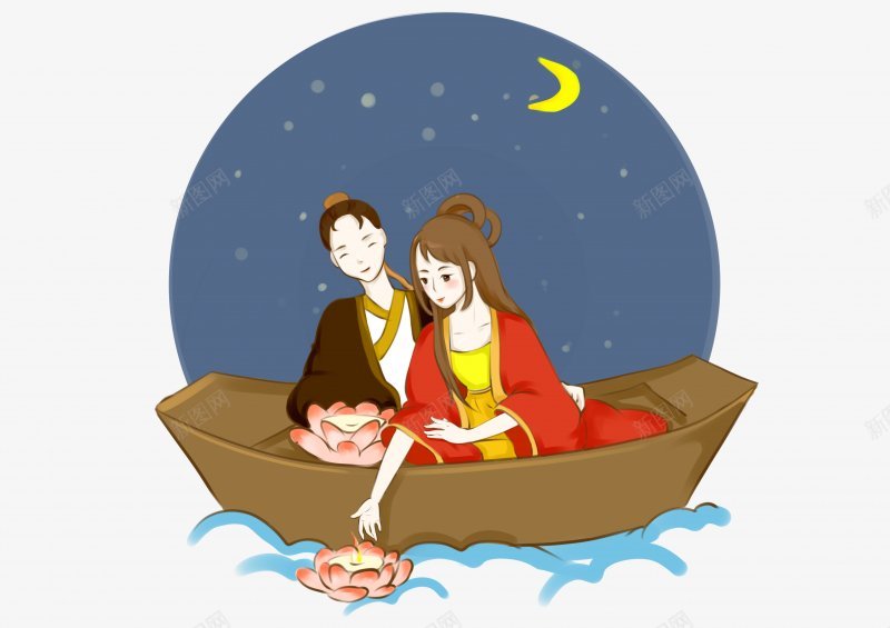 牛郎织女七夕节透明底PNS透明底png免抠素材_新图网 https://ixintu.com PNS透明底 七夕节 牛郎织女 透明底