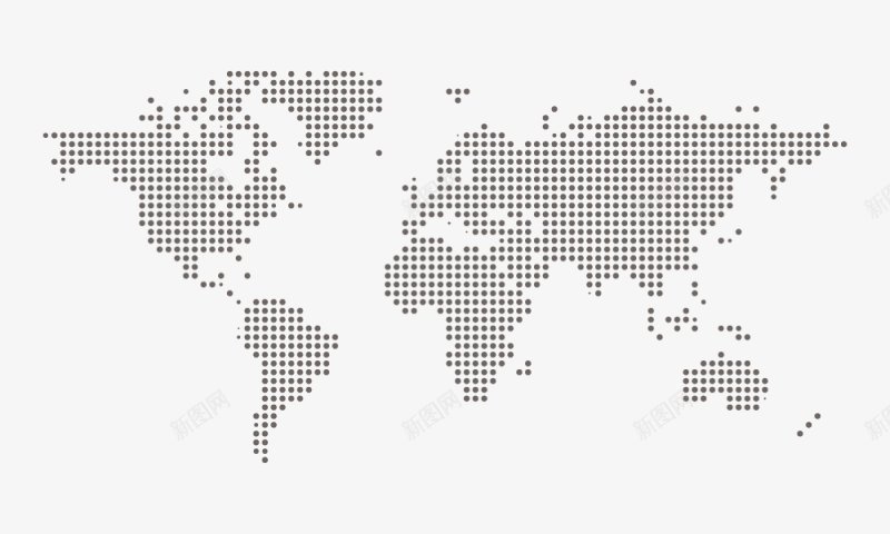 灰色世界地图png免抠素材_新图网 https://ixintu.com 灰色世界地图