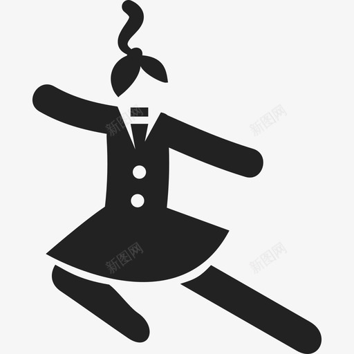 跳跃的女孩人人图标svg_新图网 https://ixintu.com 人 跳跃的女孩
