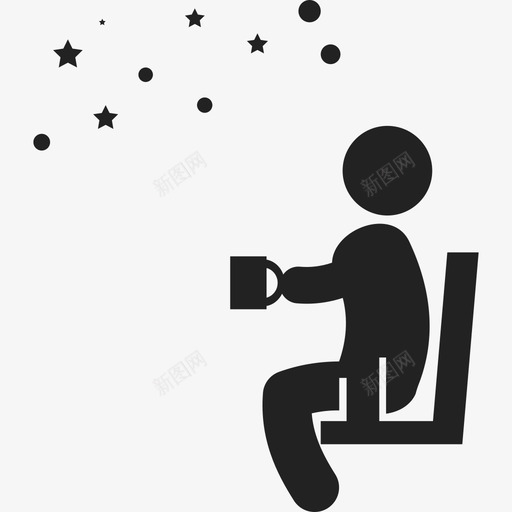 看星星人人图标svg_新图网 https://ixintu.com 人 看星星