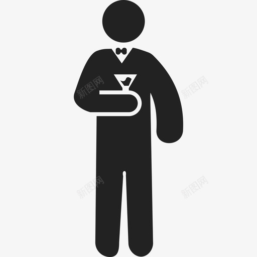 喝马提尼的绅士人人图标svg_新图网 https://ixintu.com 人 喝马提尼的绅士