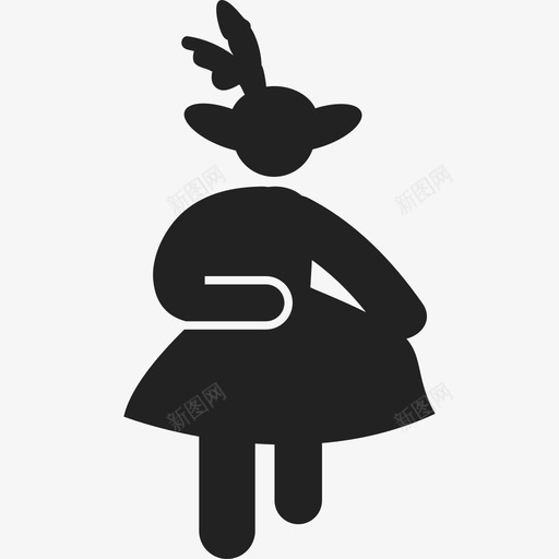 中世纪的女士人人2图标svg_新图网 https://ixintu.com 中世纪的女士 人 人2