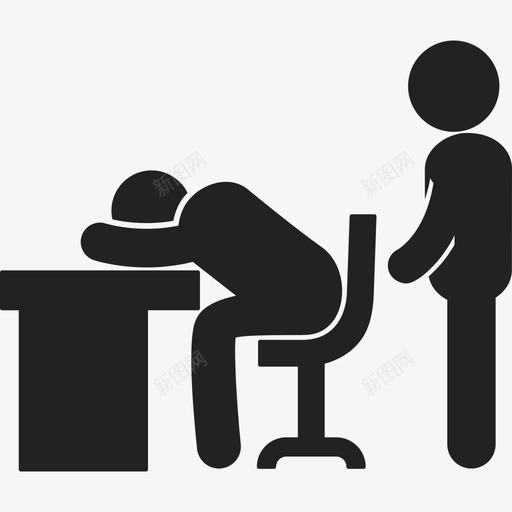老板抓到一个工人睡觉人人图标svg_新图网 https://ixintu.com 人 老板抓到一个工人睡觉