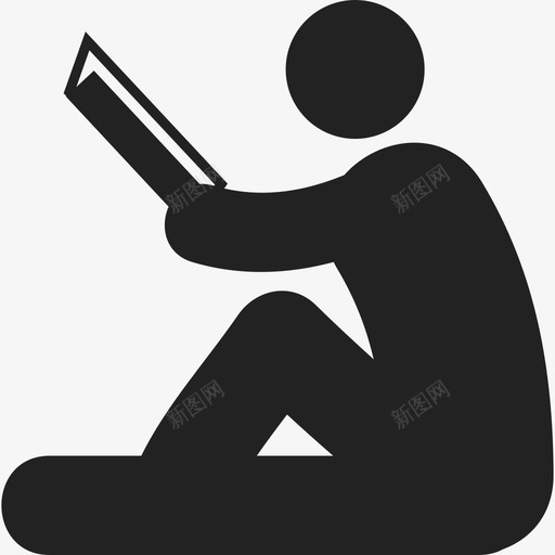 坐在地板上看书人们人类图标svg_新图网 https://ixintu.com 人们 人类 坐在地板上看书