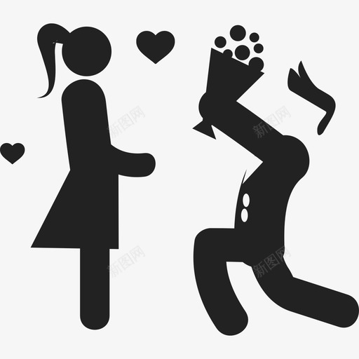送花的人人人图标svg_新图网 https://ixintu.com 人 送花的人
