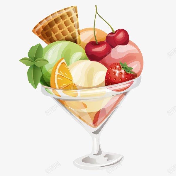 卡通食物夏日png免抠素材_新图网 https://ixintu.com 卡通 夏日 食物
