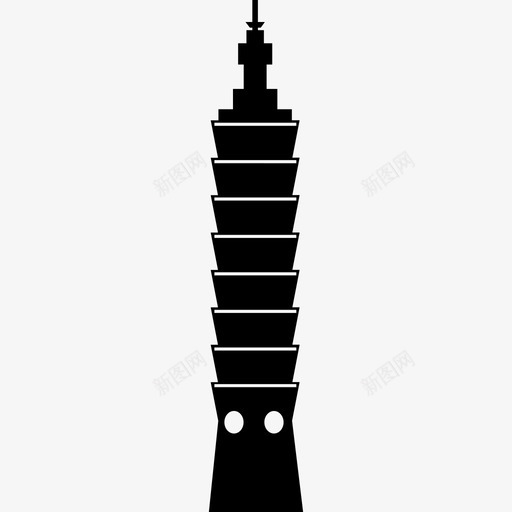 台北101纪念碑纪念碑图标svg_新图网 https://ixintu.com 101大楼 台北101 纪念碑