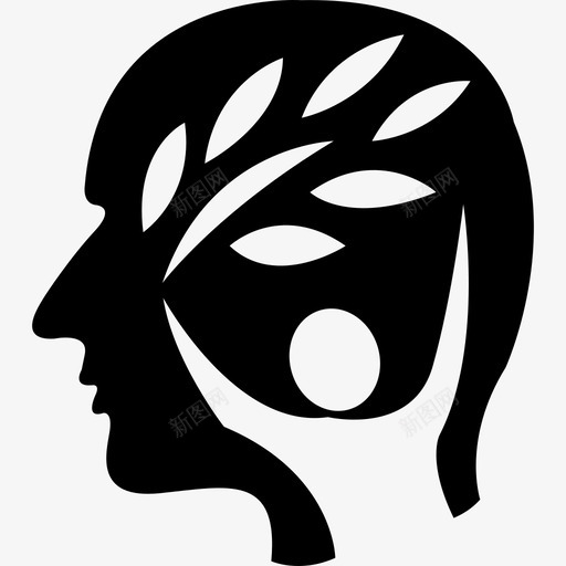 以谷类植物为大脑logo图标svg_新图网 https://ixintu.com logo 以谷类植物为大脑