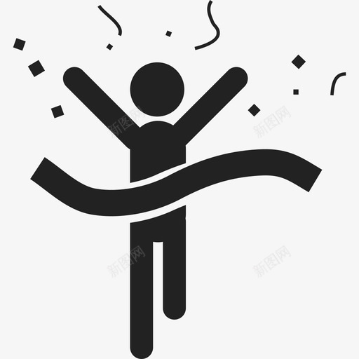 胜利者跑到终点线人3满了图标svg_新图网 https://ixintu.com 人3 满了 胜利者跑到终点线