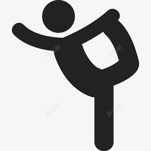 舞者单腿平衡姿势运动人2图标svg_新图网 https://ixintu.com 人2 舞者单腿平衡姿势 运动