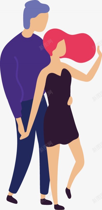 跳交际舞的情侣卡通扁平人物图扁平等距插画人物合png免抠素材_新图网 https://ixintu.com 卡通扁平人物图 跳交际舞的情侣