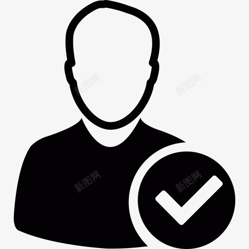 带有复选标记的用户头像技术图标svg_新图网 https://ixintu.com 带有复选标记的用户头像 技术