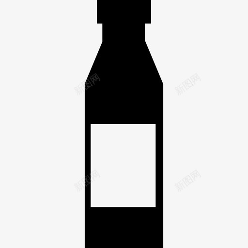 带标签的瓶子食品图标svg_新图网 https://ixintu.com 带标签的瓶子 食品