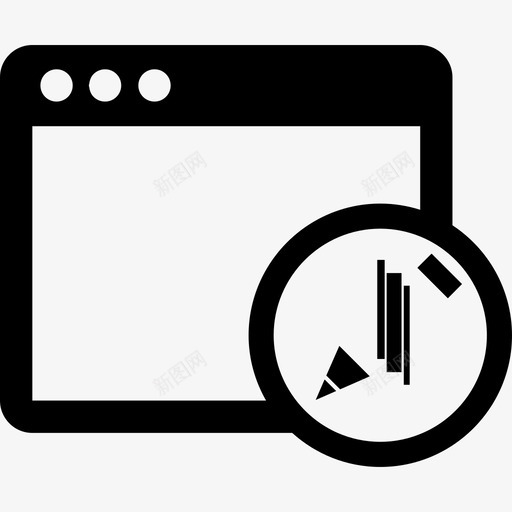 带编辑符号技术的窗口图标svg_新图网 https://ixintu.com 带编辑符号 技术的窗口