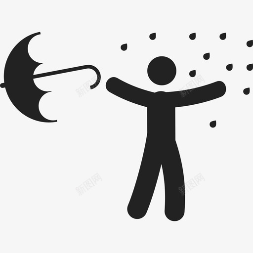 雨伞下的人人人图标svg_新图网 https://ixintu.com 人 雨伞下的人