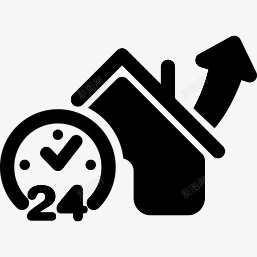 房屋出售建筑房屋图标svg_新图网 https://ixintu.com 建筑 房屋出售 房屋图标