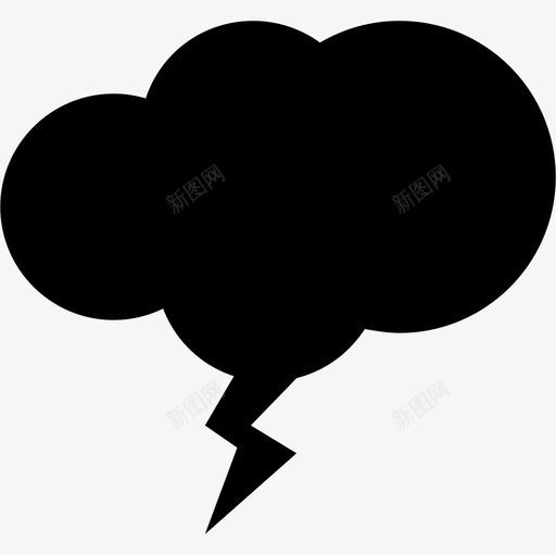 风暴闪电天气光图标svg_新图网 https://ixintu.com 光图标 天气 风暴闪电