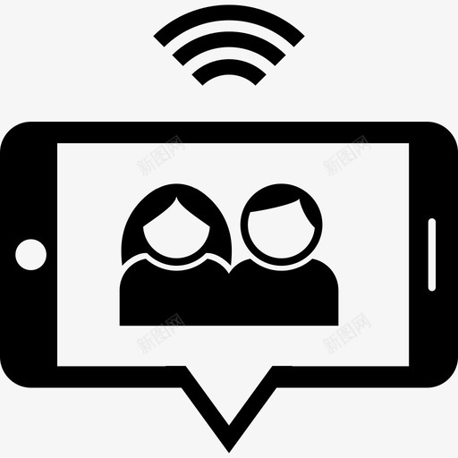 与朋友工具和工具电话图标的智能手机视频会议svg_新图网 https://ixintu.com 与朋友 工具和工具 电话图标的智能手机视频会议