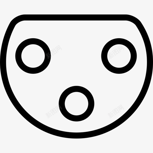 三孔插头接口接口图标svg_新图网 https://ixintu.com 三孔插头 接口